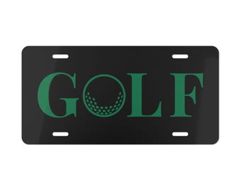 Classic Golf Text Vanity Plate