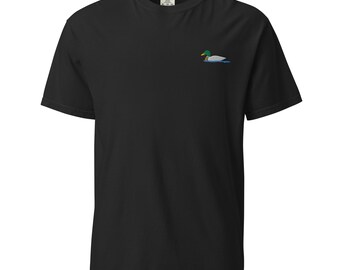 Mallard Embroidered Bird Unisex garment-dyed heavyweight t-shirt
