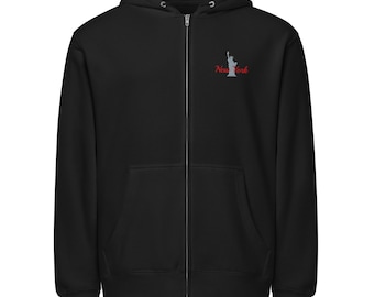NYC Statue of Liberty Graphic Zip Hoodie: New York Gift
