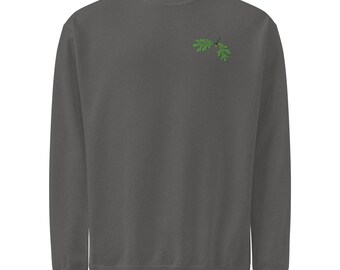 1) Oak Leaf and Acorn Embroidered Unisex garment-dyed sweatshirt