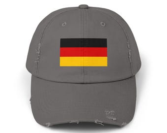 Germany Flag Unisex Cap, German Flag Hat, Vintage Germany Cap, Distressed Baseball Hat, German Pride Gift, Deutschland Hat