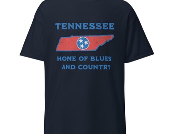 Tennessee Home of Blues and Country Tee | Unisex Classic T-Shirt for Music Lovers & Tennessee  Fans