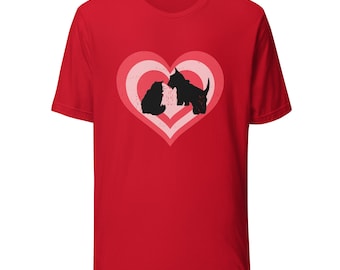 T-shirt Cat and Dog Besties Unisex Graphic Tee