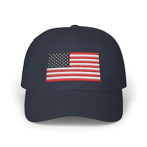 Casquette de baseball brodée drapeau des États-Unis : chapeau patriotique en coton