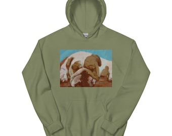 Bulldog Puppy Hoodie - Unisex Hooded Sweatshirt for Dog Lovers