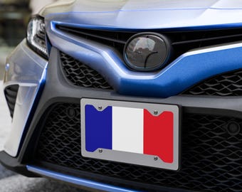 French Flag Vanity License Plate - Custom Decorative Tag for Car, Truck & Wall Décor, French Colors Gift Idea