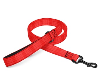 Pink and Red Plaid Pet leash