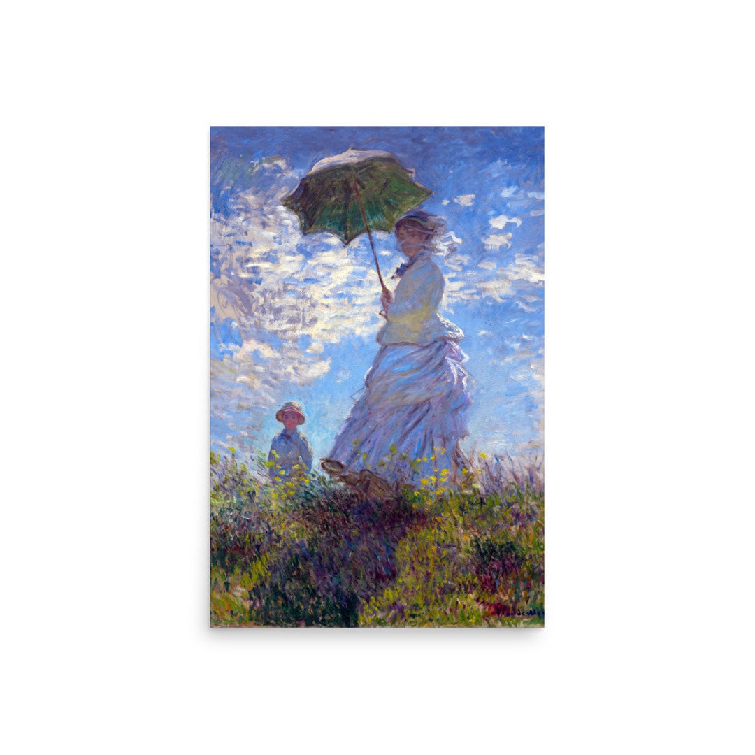 Poster Claude "Frau mit Sonnenschirm" 1875 Etsy.de