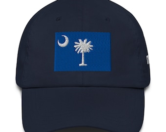 South Carolina 1788 Flag Hat Embroidered Font Side and Back