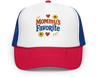 Mommy’s Favorite Embroidered Foam Trucker Hat Retro Mesh Snapback Cap