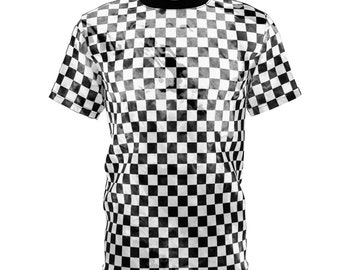 T-Shirt "Textured Checks" Unisex All Over Print Cut & Sew Tee