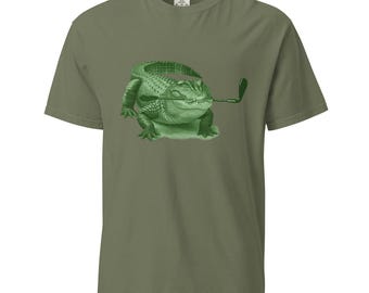 Alligator Golfer T-Shirt – Vintage Style Gator Golf Club Design Unisex garment-dyed heavyweight t-shirt