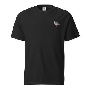 Piping Plover Embroidered Bird Unisex garment-dyed heavyweight t-shirt