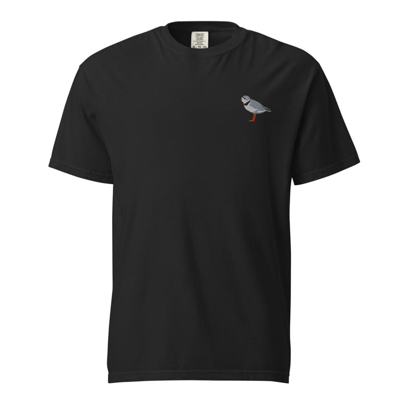 Piping Plover Embroidered Bird Unisex garment-dyed heavyweight t-shirt
