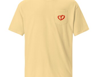 Two Hearts Unisex garment-dyed pocket t-shirt