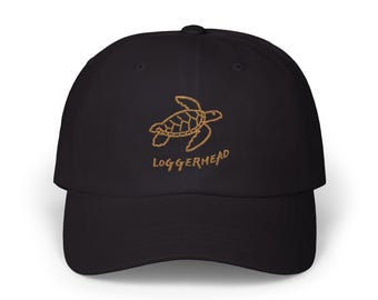 Loggerhead Turtle Embroidered Cap, Beach Hat, Summer Dad Hat, Wildlife Baseball Cap, Ocean Lover Gift, Outdoor Adventure Accessory