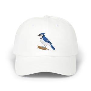 Blue Jay Embroidered Dad Hat: Nature Lover Baseball Cap