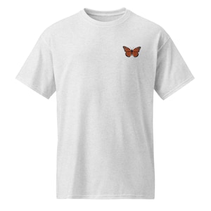 Embroidered Monarch Butterfly Tee Moisture Wicking T-Shirt
