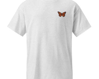 Embroidered Monarch Butterfly Tee Moisture Wicking T-Shirt