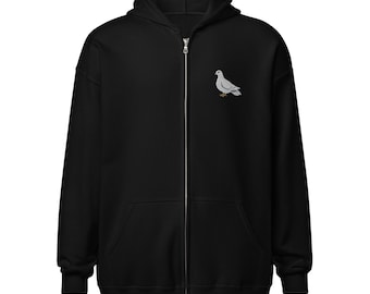 White Dove Embroidered Unisex heavy blend zip hoodie