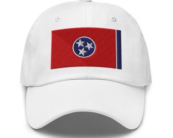 Tennessee Flag Embroidered Hat | Adjustable Cotton Cap for Men & Women