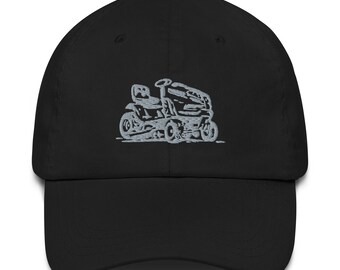 Riding Lawn Mower Embroidered Dad hat