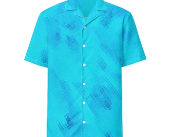 Shirt Light Blue Patterned Unisex button shirt