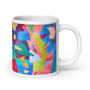 Being Still Ceramic Mug Abstract Art Coffee Cup 11, 15, and 20 ounce mug