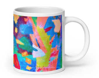 Being Still Ceramic Mug Abstract Art Coffee Cup 11, 15, and 20 ounce mug