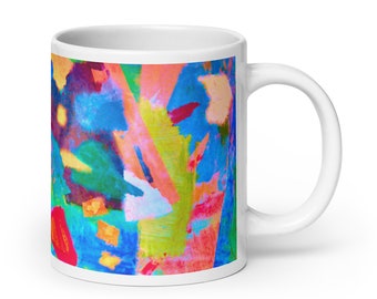 Being Still Ceramic Mug Abstract Art Coffee Cup 11, 15, and 20 ounce mug