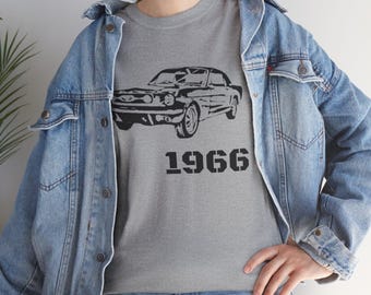 Vintage Stang 1966 Unisex Heavy Cotton Tee