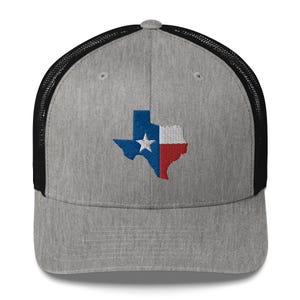 Texas State Flag Hat - Embroidered Trucker Cap for Men & Women - Vintage Style Texas Pride Adjustable Baseball Cap