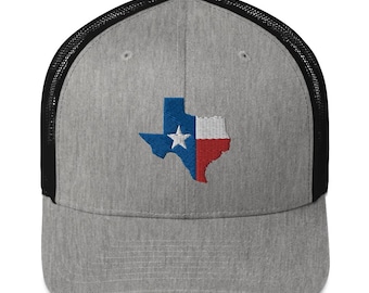 Texas State Flag Hat - Embroidered Trucker Cap for Men & Women - Vintage Style Texas Pride Adjustable Baseball Cap