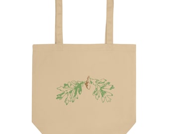 Oak Leaves and Acorn Organic Tote Bag