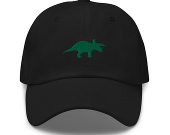 Embroidered Dinosaur Hat Triceratops Adjustable Adult Unisex Cap