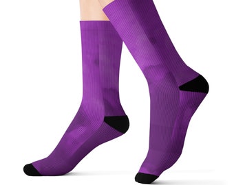 Deep Orchid Purple Sublimation Socks | Comfort and  Style | Trendy Printed Socks for Women & Men | Unique Gift Idea