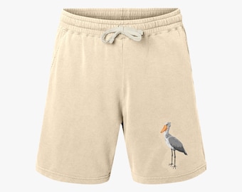 Shoebill Dino Bird Unisex Fleece Lounge Bottoms Sweat Shorts