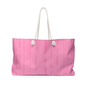 Pink Stripes Weekender Beach Travel Bag
