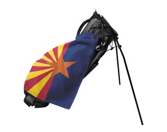 Golf Towel Arizona Flag Golfer Waffle Towel