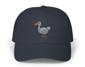 Embroidered Bird Classic Cap, Dodo Hat, Vintage Dad Cap, Retro Baseball Cap, Animal Lover Gift, Embroidered Cap