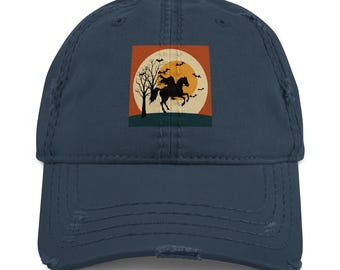 Headless Horseman Distressed Dad Hat: Gothic Halloween Cap