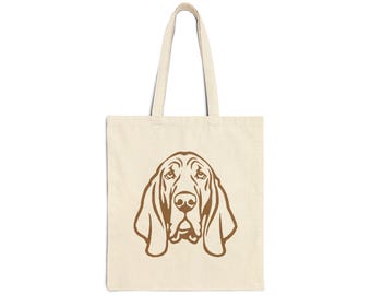 Bloodhound Illustration Tote Bag | Cotton Canvas
