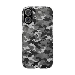 Urban Camo Slim Phone Case for iPhone 7-16, Protective Cover, Camouflage Pattern, Fashion Accessories