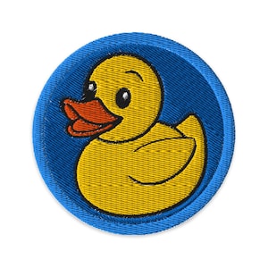 Yellow Duck Embroidered Patch | Cute Iron-On Applique for Clothing, Bags & Accessories | Fun DIY Craft Supply