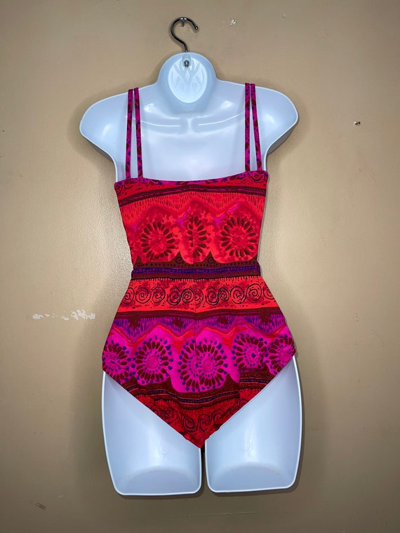 Ombré vintage swimsuit size 14 - image 2