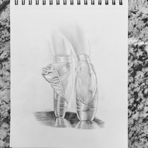 Original Artwork of Ballet Shoes // Ballerina Shoes