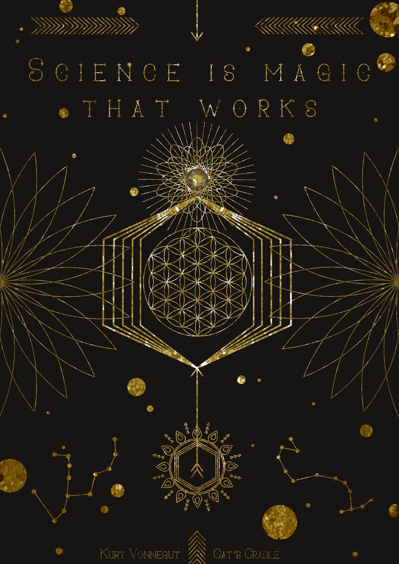 Kurt Vonnegut Cat's Cradle Quote Illustrated Book Poster Etsy