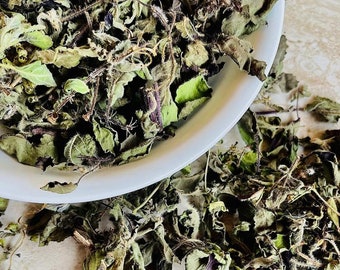 Holy Basil Leaves, Wild Crafted Product, Tulsi, Dried Ocimum Tenuiflorum cut leaves