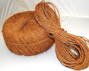 Coconut Coir Fiber rope for house decoration, garden, Art & Crafts, coco Husk coir rope, Hanging lamps, 100% Handmade, Eco friendly