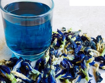 100g Blue Butterfly Pea flowers, Clitoria Ternatea, Asian pigeonwings for Tea, decoration & Natural Colorant